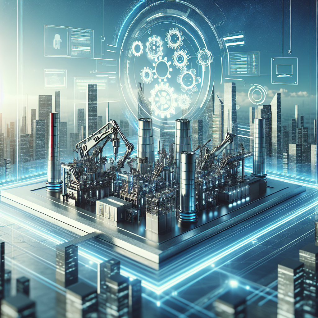 Generate a high-quality, realistic image that symbolizes modern technology and innovation in a professional aesthetic. The image should be devoid of text, logos, and watermarks. It is to be created in a 16:9 horizontal format, embodying a clean and clear style. Consider showcasing things like contemporary architecture, state-of-the-art machinery, cutting-edge technology, and concepts such as digital transformation, artificial intelligence, cloud computing, or futuristic cityscapes.