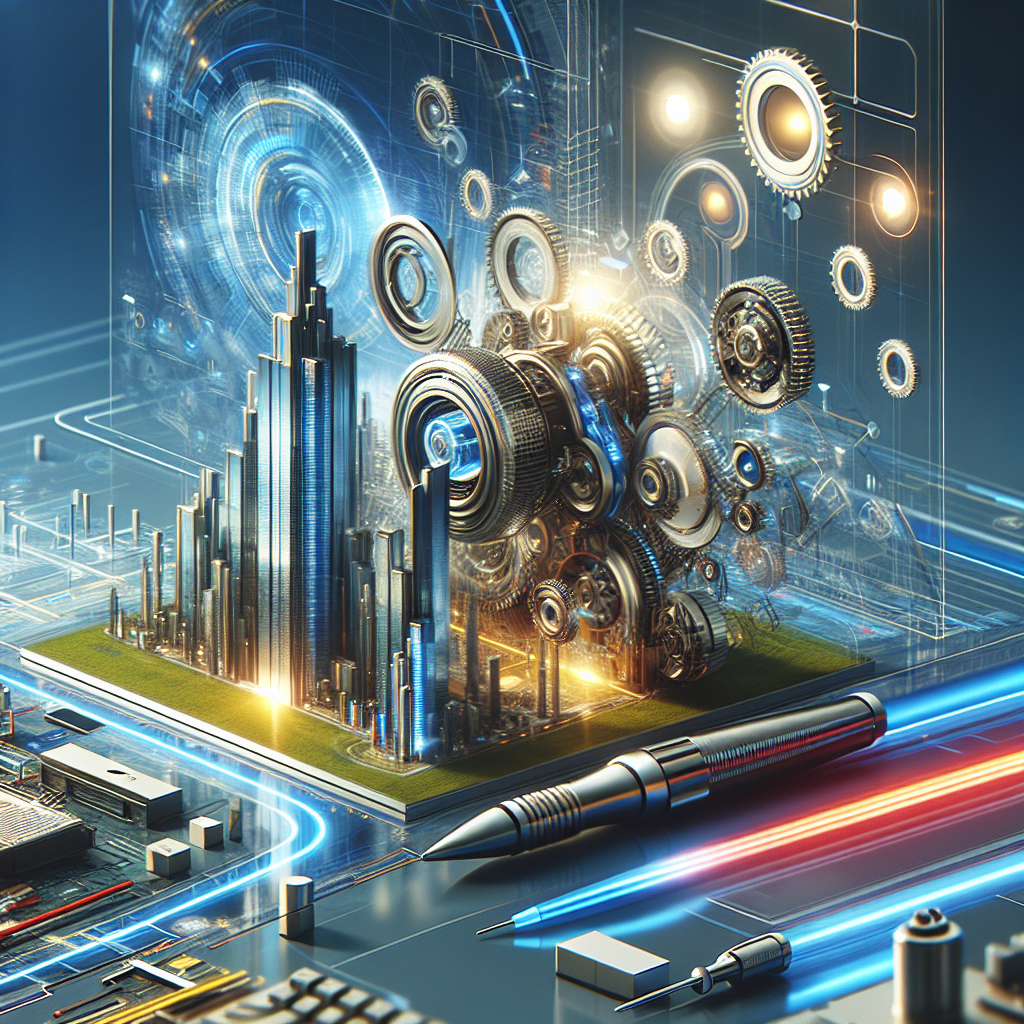 Create a high-quality, realistic image illustrating the concept of modern technology or innovation. The image should be oriented in a 16:9 horizontal format, done in a clean and clear style without any text, logos, or watermarks. The aesthetics of the image need to represent professionalism, featuring elements like high-tech devices, futuristic buildings, or cutting-edge machinery. Use vibrant colours and clear lines to contribute to the overall professional atmosphere of the image.